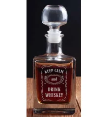 Графин "Keep calm and drink whiskey" купить в интернет магазине подарков ПраздникШоп