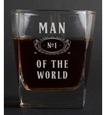 Стакан для виски "Man №1 of the world" купить в интернет магазине подарков ПраздникШоп