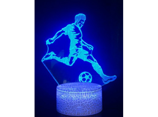 3D Светильник сенсорный Футболист купить в интернет магазине подарков ПраздникШоп