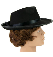 Шляпа гангстерская черная купить в интернет магазине подарков ПраздникШоп