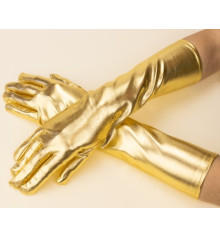 Рукавички атласні довгі (золото) купить в интернет магазине подарков ПраздникШоп