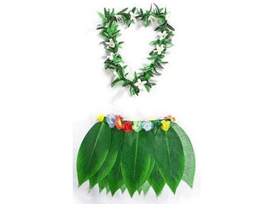 Гавайская юбка + леи купить в интернет магазине подарков ПраздникШоп