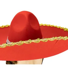 Шляпа Сомбреро Мариачи (красная) купить в интернет магазине подарков ПраздникШоп