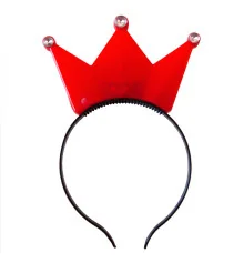 Аксессуар на обруче Корона светящаяся (красный) купить в интернет магазине подарков ПраздникШоп