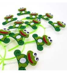 Ободок карнавальный Лягушка на пружинках (уп. 12шт) купить в интернет магазине подарков ПраздникШоп