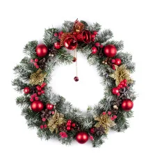 Рождественский венок 50см ЛЕСНАЯ СКАЗКА 9233 купить в интернет магазине подарков ПраздникШоп