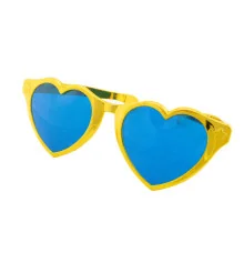 Очки Гигант Сердце Металлик (золотые) купить в интернет магазине подарков ПраздникШоп