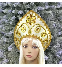 Корона 52153 Снегурочка Анастейшен (золотая) купить в интернет магазине подарков ПраздникШоп