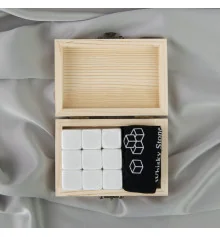 Камни для виски Stones  в деревянной шкатулке (белые) купить в интернет магазине подарков ПраздникШоп