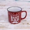 Кружка для папы Лучший папа в мире -  World's best dad 400 мл 12718 (красный)