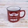 Кружка для папы Папа ты мой герой - Dad you are my hero 400 мл 12735 (красный)