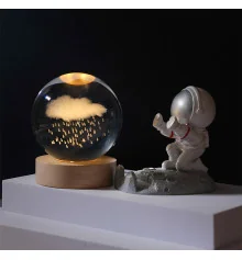 Ночник светильник 3D Хрустальный шар Д6 Тучка 13407 купить в интернет магазине подарков ПраздникШоп