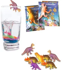 Растущие в воде игрушки 6х3см Динозавры цветные (уп 20шт) купить в интернет магазине подарков ПраздникШоп