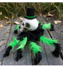 Паук готический Арахаус 45 см 12904 (черный с зеленым) купить в интернет магазине подарков ПраздникШоп