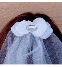 Фата Невесты на девичник Classic (белая) купить в интернет магазине подарков ПраздникШоп