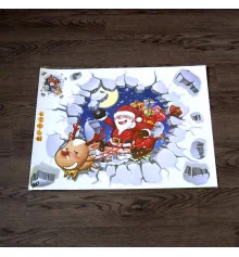 Интерьерная наклейка NG Санта Клаус разбитая стена ABQ6005 45х60см купить в интернет магазине подарков ПраздникШоп