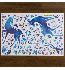 Интерьерная наклейка ZOO Голубой Олень SK9181 60х90см купить в интернет магазине подарков ПраздникШоп