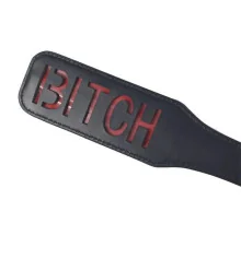 Шлепалка Bitch для ролевых интимных игр (черная) (только для сексшоп) купить в интернет магазине подарков ПраздникШоп