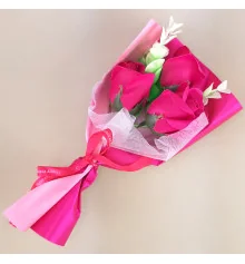 Букет роз из мыла Beauty is flowery 12575 (малиновый) купить в интернет магазине подарков ПраздникШоп