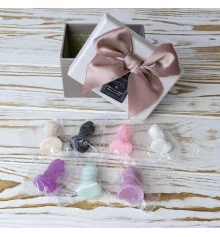 Подарочный набор из мыла ПЕНИСтые друзья 7в1 Радуга купить в интернет магазине подарков ПраздникШоп