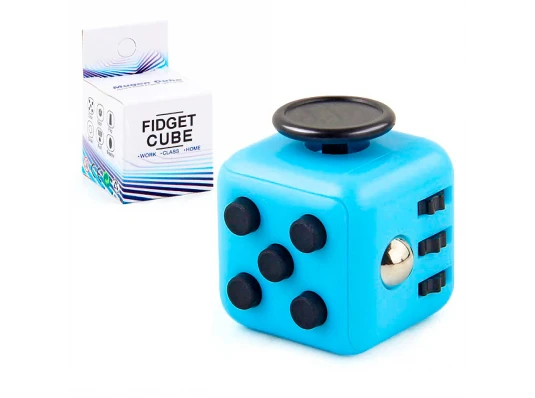 Кубик антистресс Fidget Cube (голубой c черным) купить в интернет магазине подарков ПраздникШоп