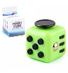 Кубик антистрес Fidget Cube (зелений з чорним) купить в интернет магазине подарков ПраздникШоп