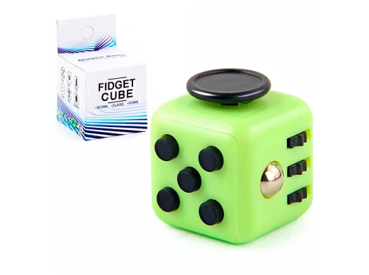 Кубик антистресс Fidget Cube (зеленый с черным) купить в интернет магазине подарков ПраздникШоп