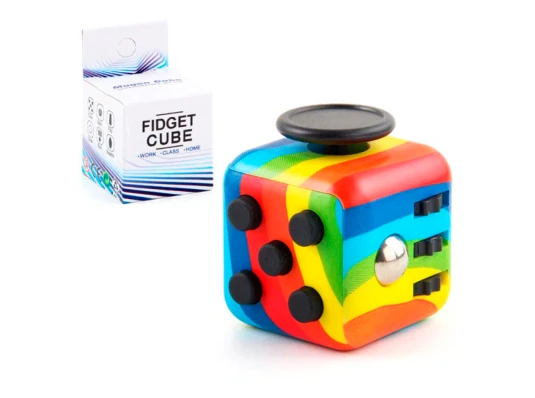 Кубик антистресс Fidget Cube радуга купить в интернет магазине подарков ПраздникШоп