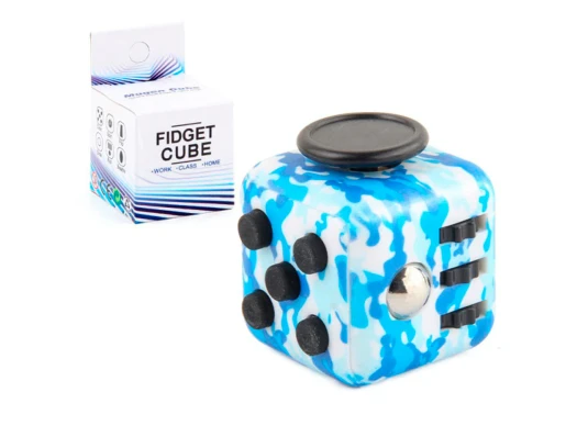 Кубик антистресс Fidget Cube милитари (голубой) купить в интернет магазине подарков ПраздникШоп