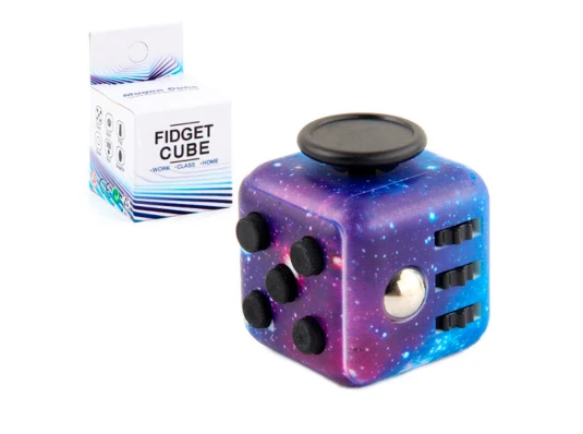 Кубик антистресс Fidget Cube космос купить в интернет магазине подарков ПраздникШоп