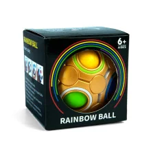 Головоломка антистресс 3D Пятнашки IQ Rainbow Ball (золото) купить в интернет магазине подарков ПраздникШоп