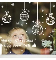 Интерьерная наклейка NG Зимние узоры Шарики 60х45 ABQ6003 купить в интернет магазине подарков ПраздникШоп