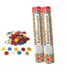 Хлопушка пневматическая 30см Kaleidoscope c кружочками купить в интернет магазине подарков ПраздникШоп