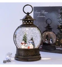 Фонарь Новогодний LED музыкальный 21см 12933 на батарейках и USB купить в интернет магазине подарков ПраздникШоп