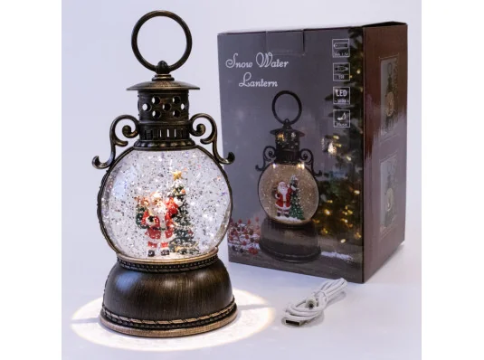 Фонарь Новогодний LED музыкальный 20 см 12936 на батарейках и USB купить в интернет магазине подарков ПраздникШоп