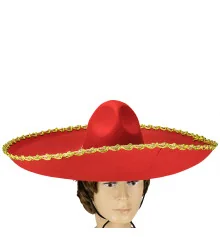 Шляпа Сомбреро Мариачи (красная) купить в интернет магазине подарков ПраздникШоп