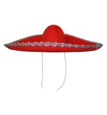 Шляпа Сомбреро Мариачи (красная) купить в интернет магазине подарков ПраздникШоп