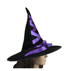 Шляпа Ведьмы с лентой фиолетовой купить в интернет магазине подарков ПраздникШоп