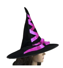 Шляпа Ведьмы с лентой розовой купить в интернет магазине подарков ПраздникШоп