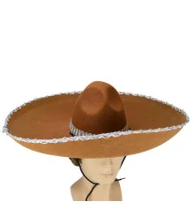 Шляпа Сомбреро Мариачи (коричневая) купить в интернет магазине подарков ПраздникШоп