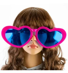 Очки Гигант Сердце (малиновый) купить в интернет магазине подарков ПраздникШоп