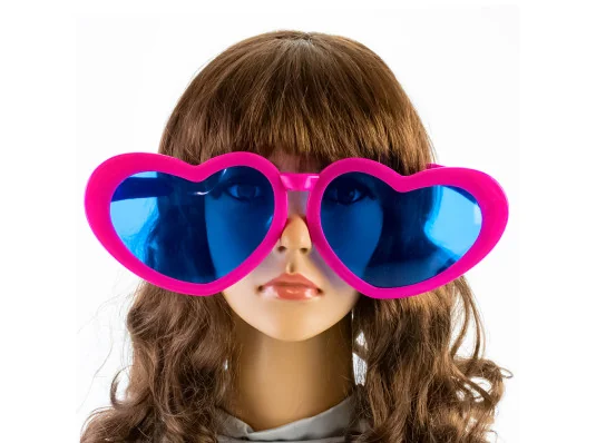 Очки Гигант Сердце (малиновый) купить в интернет магазине подарков ПраздникШоп