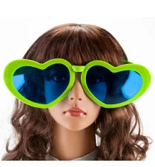 Очки Гигант Сердце (зеленый) купить в интернет магазине подарков ПраздникШоп