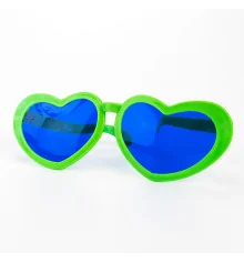 Очки Гигант Сердце (зеленый) купить в интернет магазине подарков ПраздникШоп
