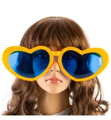 Очки Гигант Сердце (желтый) купить в интернет магазине подарков ПраздникШоп