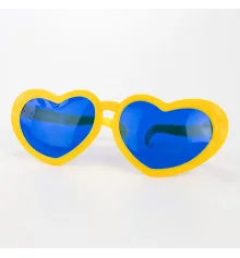 Очки Гигант Сердце (желтый) купить в интернет магазине подарков ПраздникШоп