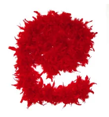 Боа из перьев 80г (красное) купить в интернет магазине подарков ПраздникШоп