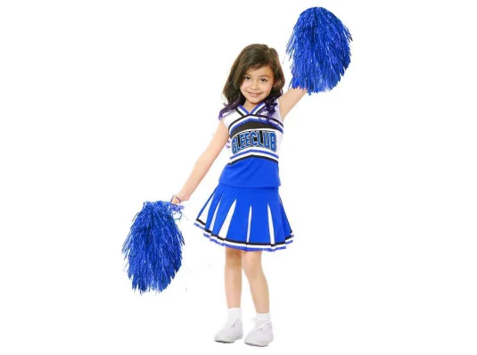 Помпоны для черлидинга Струящиеся с ручками уп.2 шт Стандарт (синие) купить в интернет магазине подарков ПраздникШоп