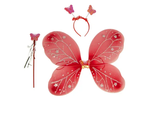 Набор Бабочки Карнавальный 50х38см (красный) купить в интернет магазине подарков ПраздникШоп