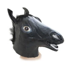 Маска латексная Лошадь (черная) купить в интернет магазине подарков ПраздникШоп